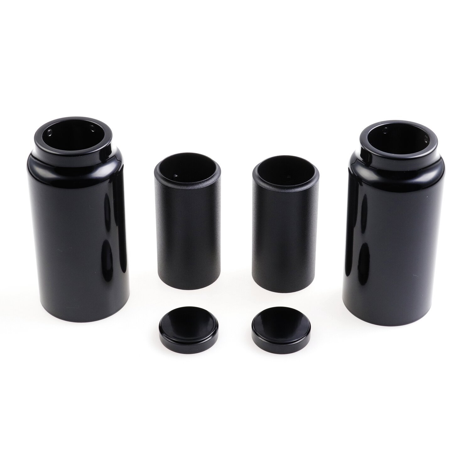 Cult-Werk, 6-piece fork tube cover kit Medium, Black, Gloss