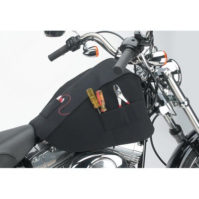 4mm thick neoprene cover. With pockets. Used to prevent paintjob damage when working on your own or customer bikes. Made of 4mm thick neoprene, the same material as a wet suit, to protect paint, aluminum and chrome when working on the bike or during storage. Cycleskins™ covers are form fitted.