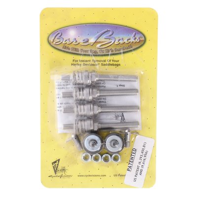 With detachable sissy bar. Remove your saddlebag in 3 seconds. Used with stock saddlebags and can be used with or without docking hardware for sissy bars. Constructed from 303 stainless steel.