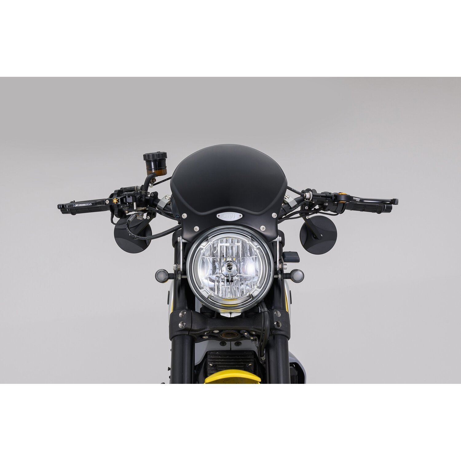 Daytona, clamp-on ABS mirror. 22mm, Black