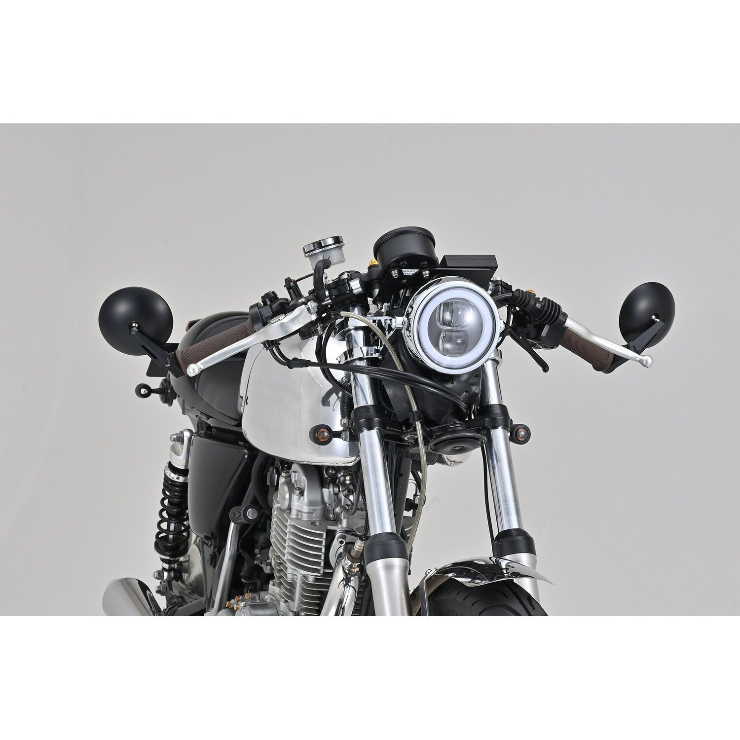 Daytona, bar end D-mirror. Number 9 (L&R side set, storm grey black tracker