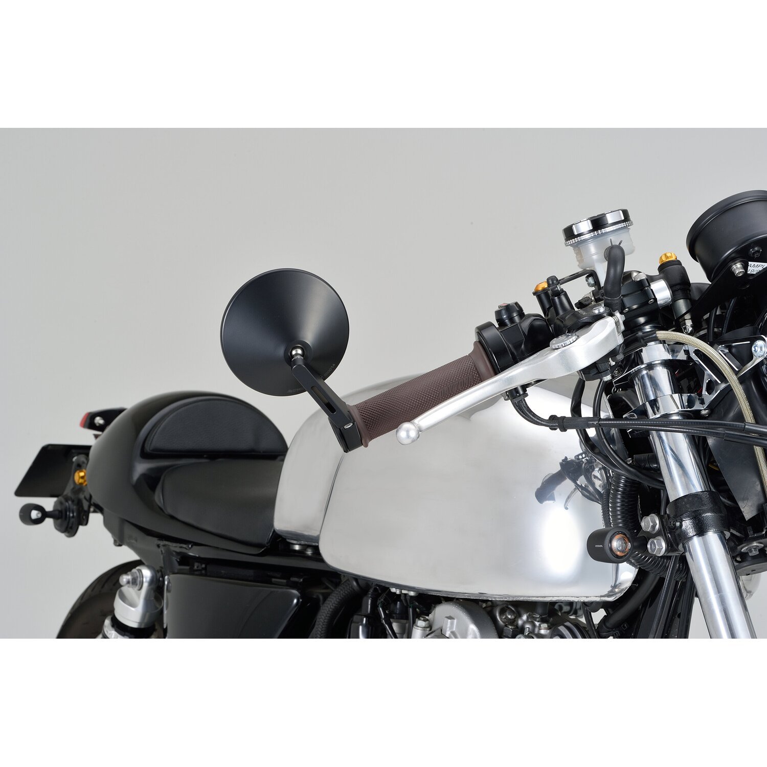 Daytona, bar end D-mirror. Number 10 (L&R side set, storm grey black tracker