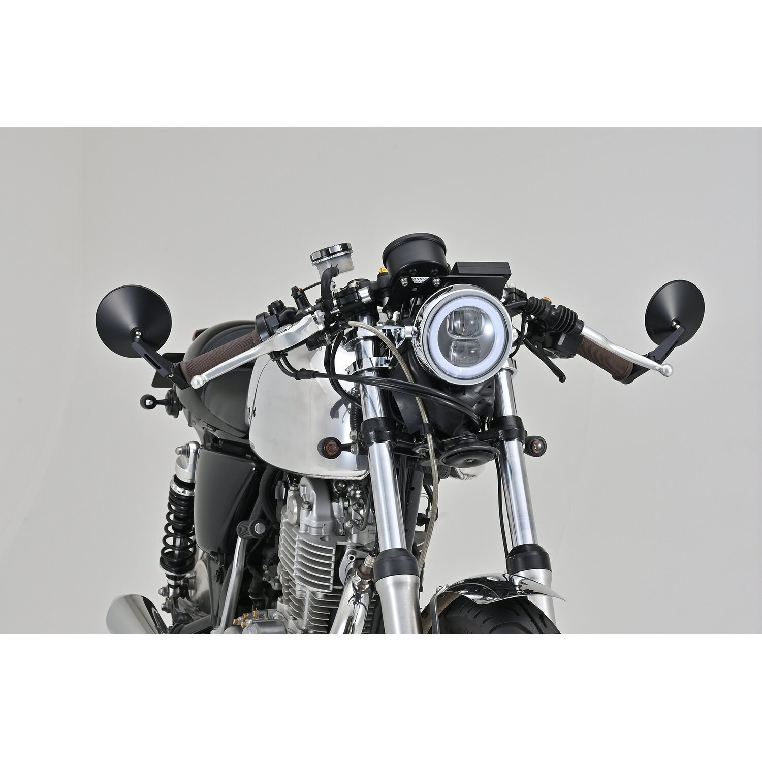 Daytona, bar end D-mirror. Number 10 (L&R side set, storm grey black tracker