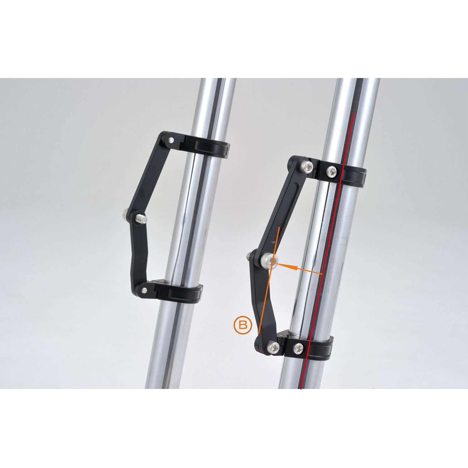 Daytona, Dual Axis adjustable headlamp bracket. 35mm, Black, Matte