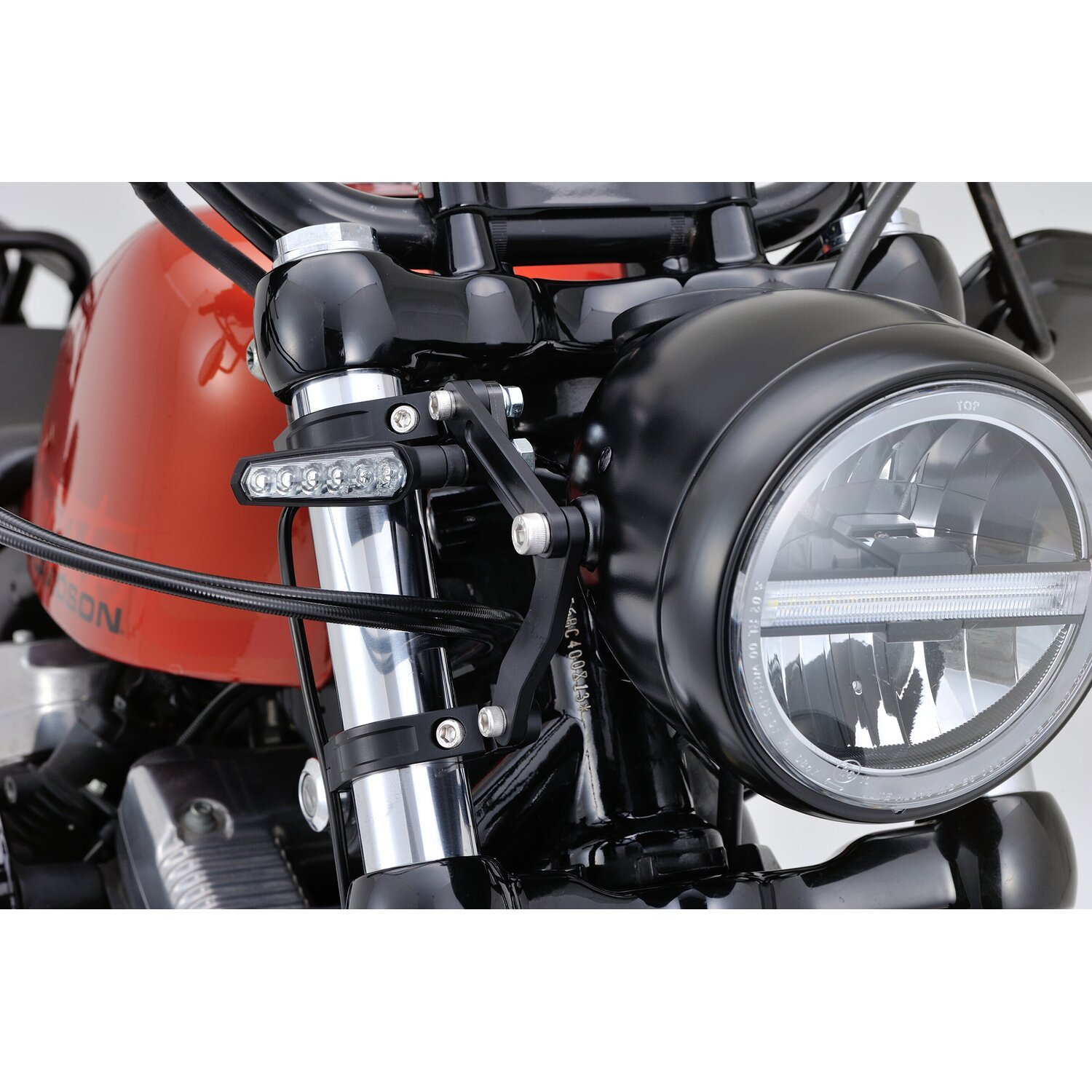 Daytona, Dual Axis adjustable headlamp bracket. 39mm, Black, Matte