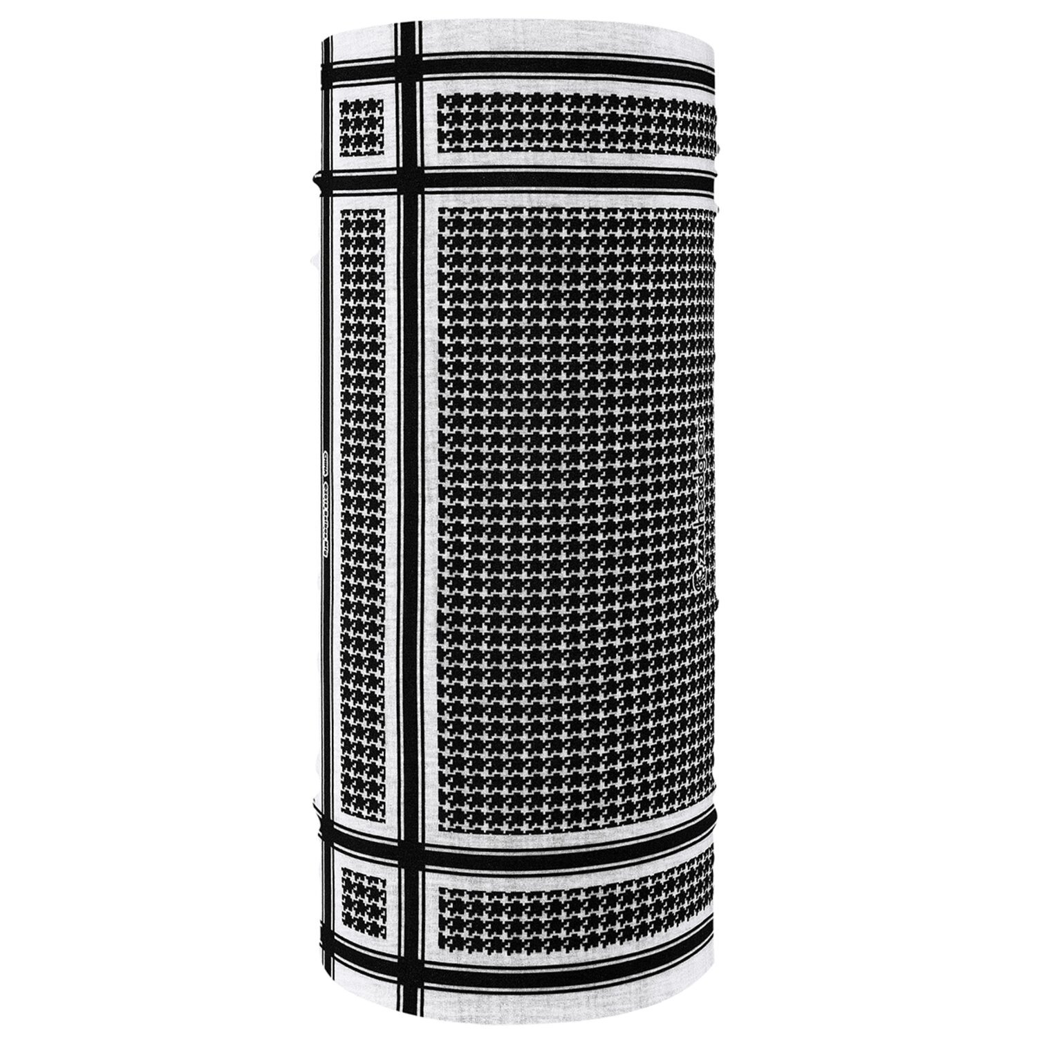 ZANheadgear Motley Tube polyester houndstooth, black, white, One size fits most