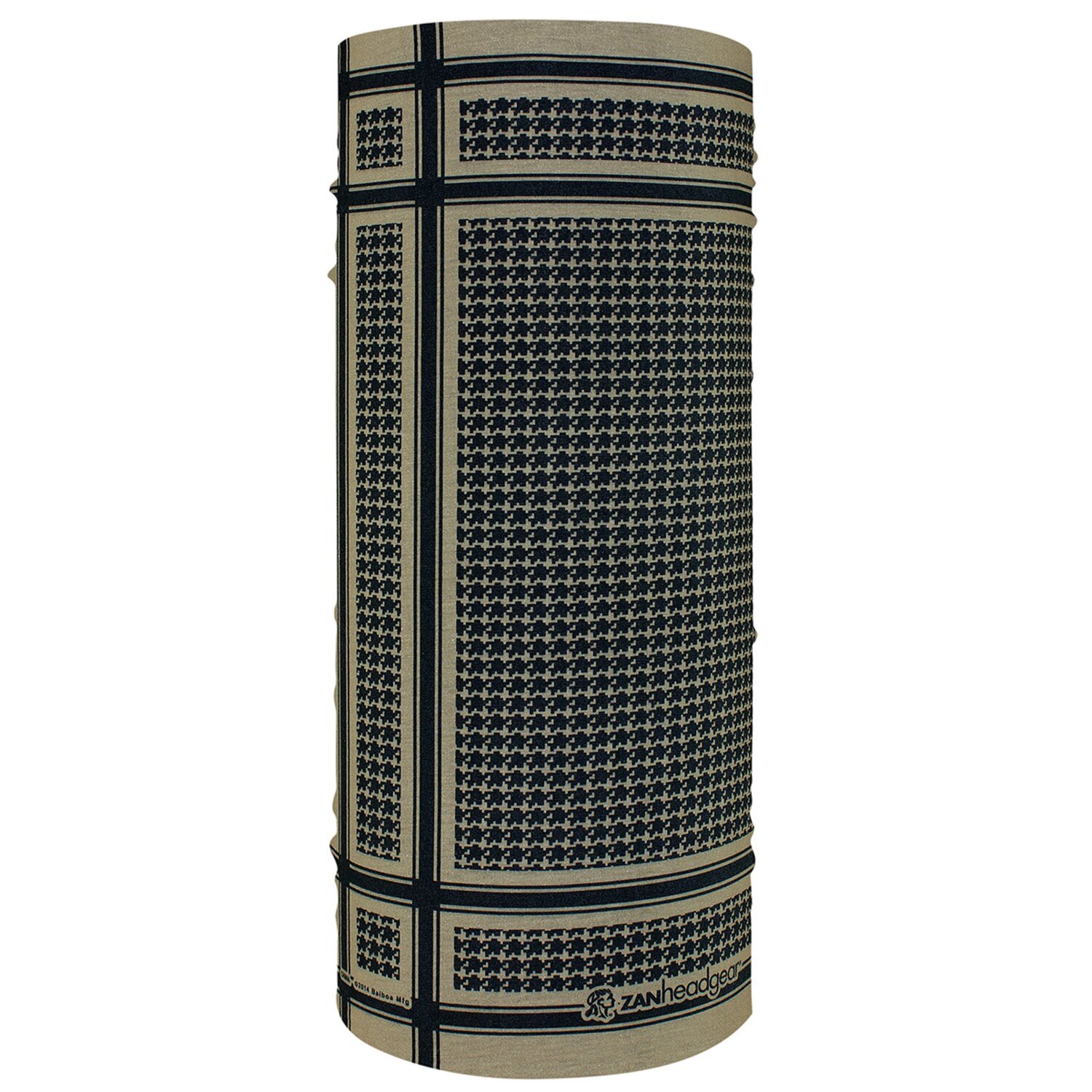 ZANheadgear Motley Tube polyester houndstooth coyote, Tan, One size fits most