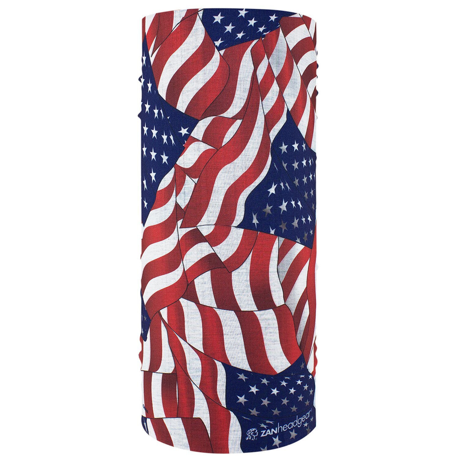 ZANheadgear Motley Tube polyester wavy, american flag Multi-color, One size fits most