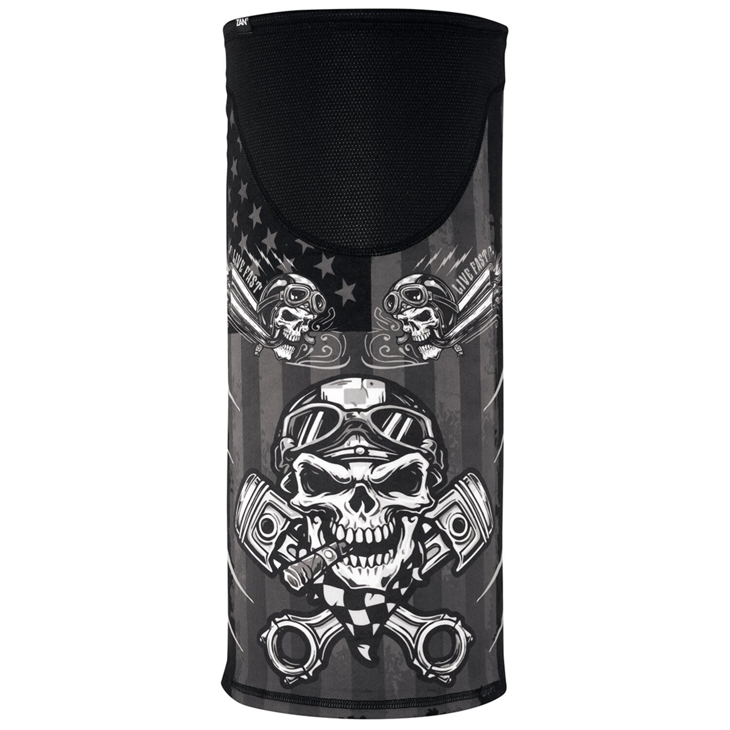 ZANheadgear Motley Tube windproof biker, skull Multi-color, One size fits most