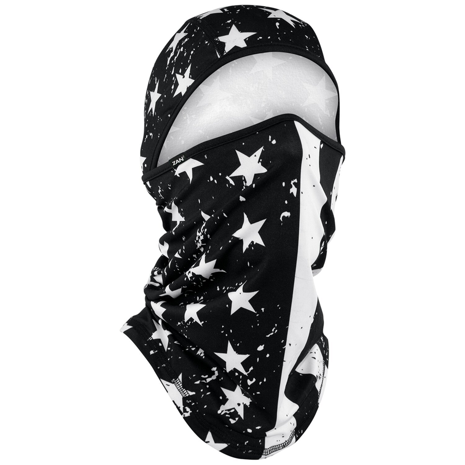 ZANheadgear Balaclava sportflex black & white flag, One size fits most