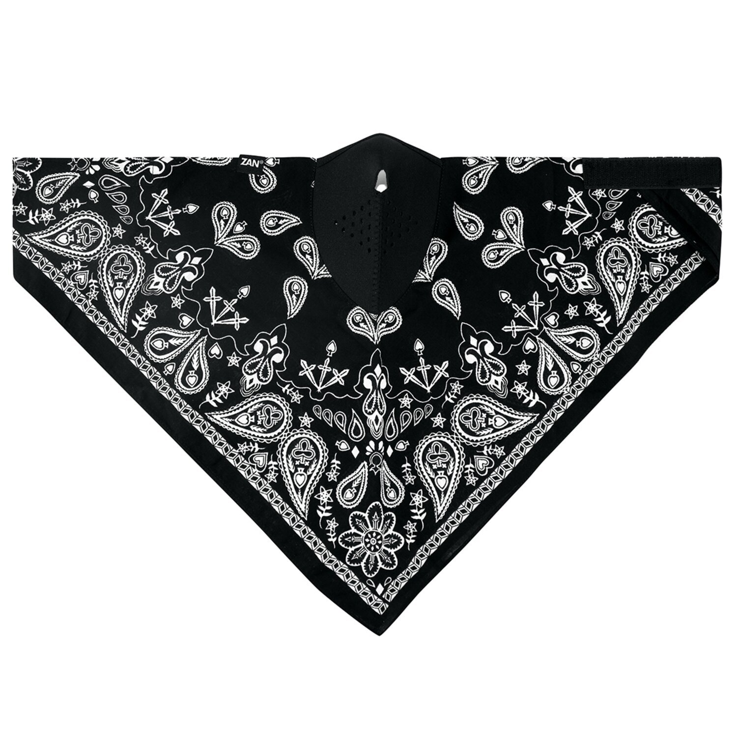 ZANheadgear Neodanna mask black paisley, One size fits most