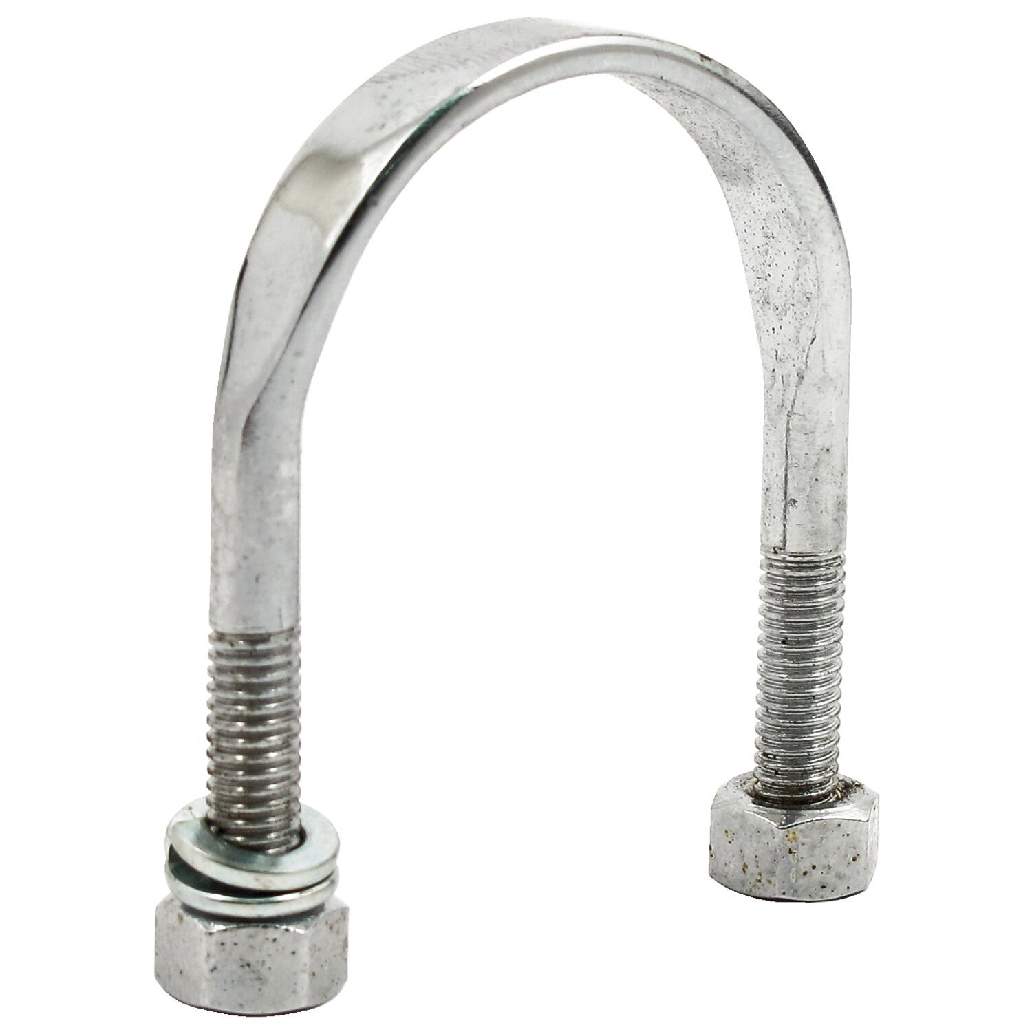 U-bolt kit, jiffy bracket. With nuts. Chrome