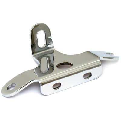 With ignition switch hole. 
Chrome plated motor mount with coil mounting tabs that allows the coil to be installed directly to the motor mount, between the cylinders. 
Custom version for 16852-67A, 69013-77B, 69018-73A, 69029-81A