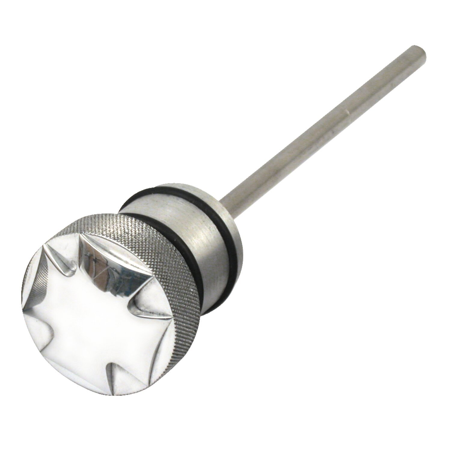 CVP, oil tank fill plug with dipstick. 12.5cm. Maltese Cross, Unpainted