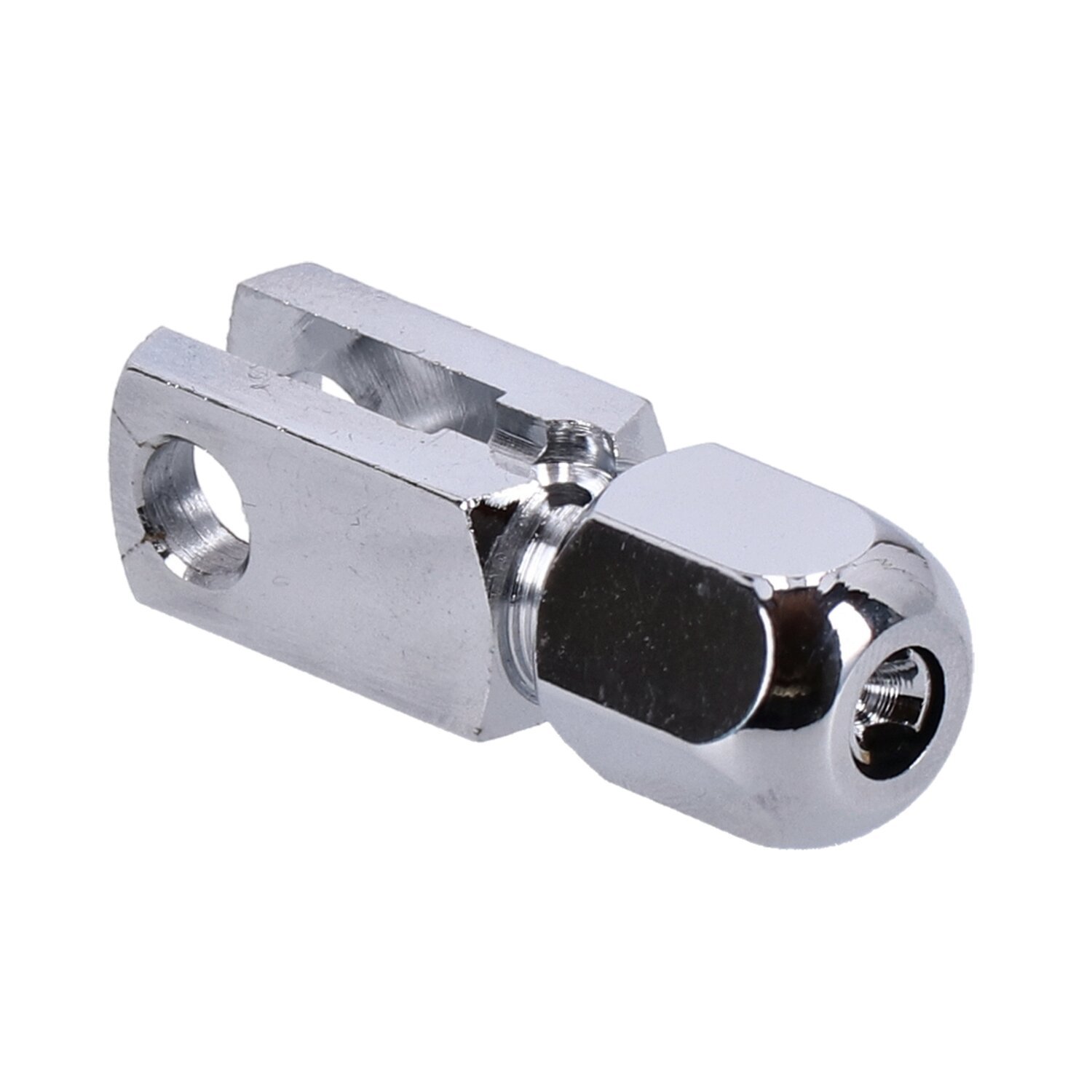 Clevis pin & nut, front brake cable, Silver, Chrome