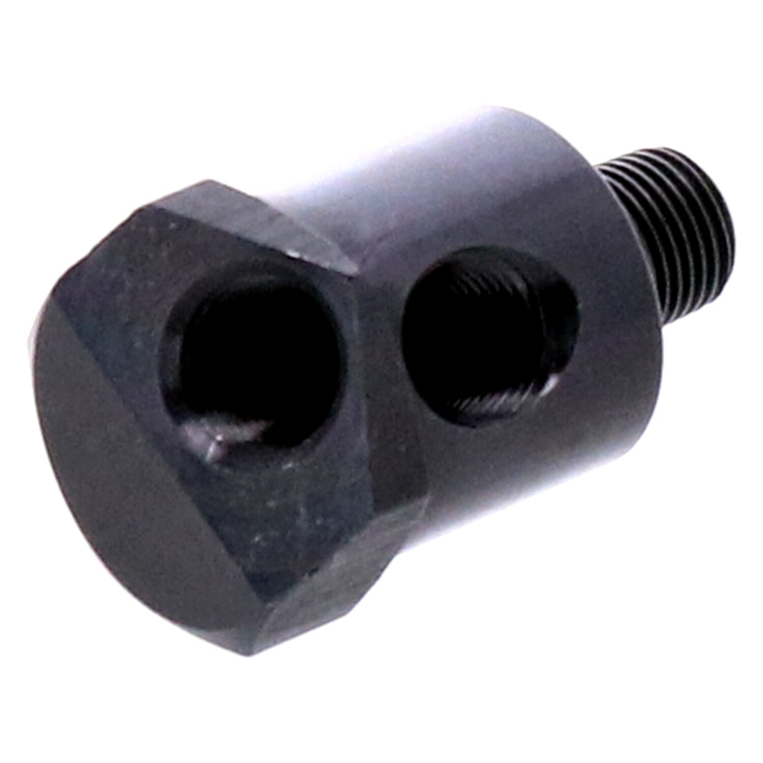 Dual oil pressure gauge adapter. Black aluminum