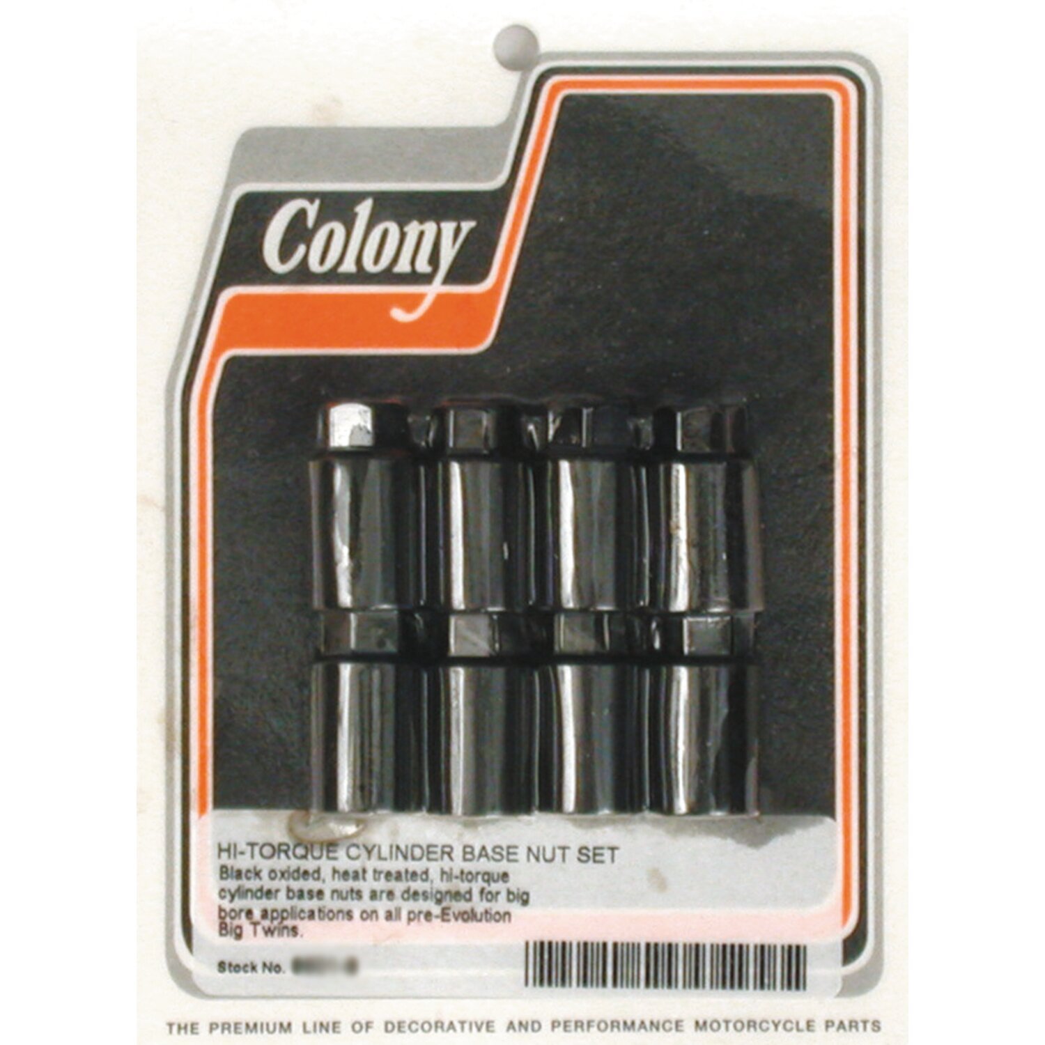Colony cyl base nut kit, high-torque, Black, Matte