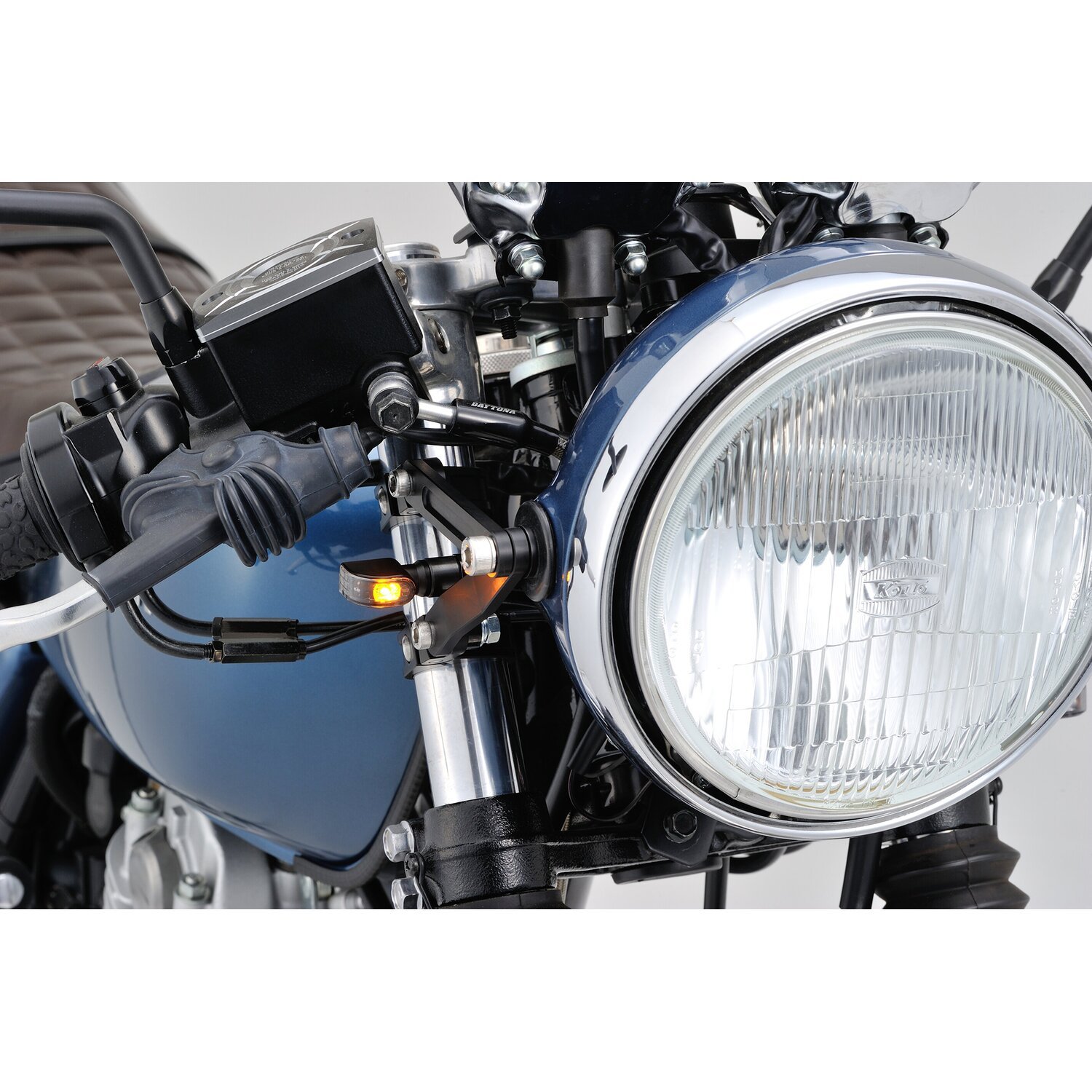 Daytona, Mini 1 D-Light LED turn signals. Clear lens, Black