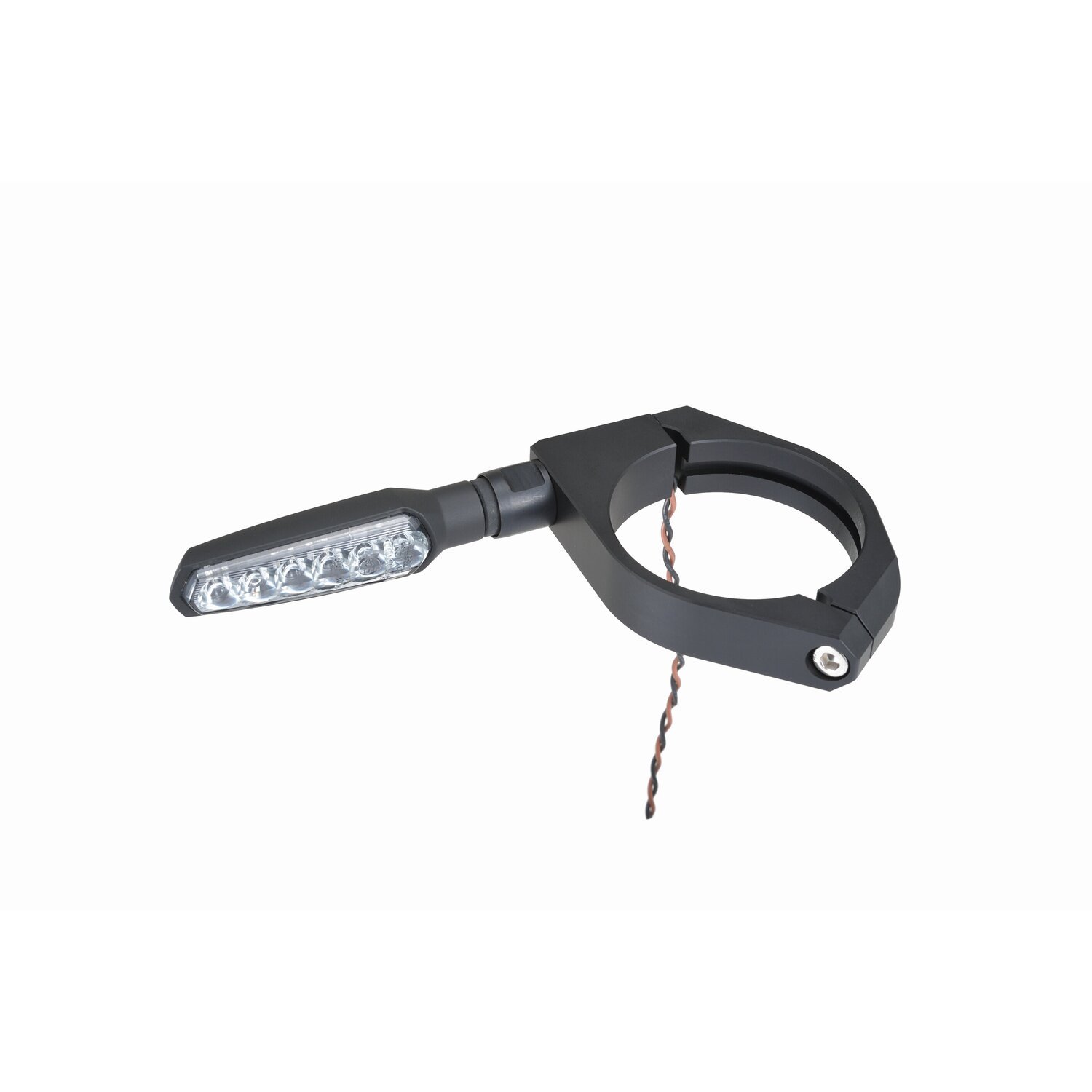 Daytona, fork clamp turn signal mount kit. 58mm, Black