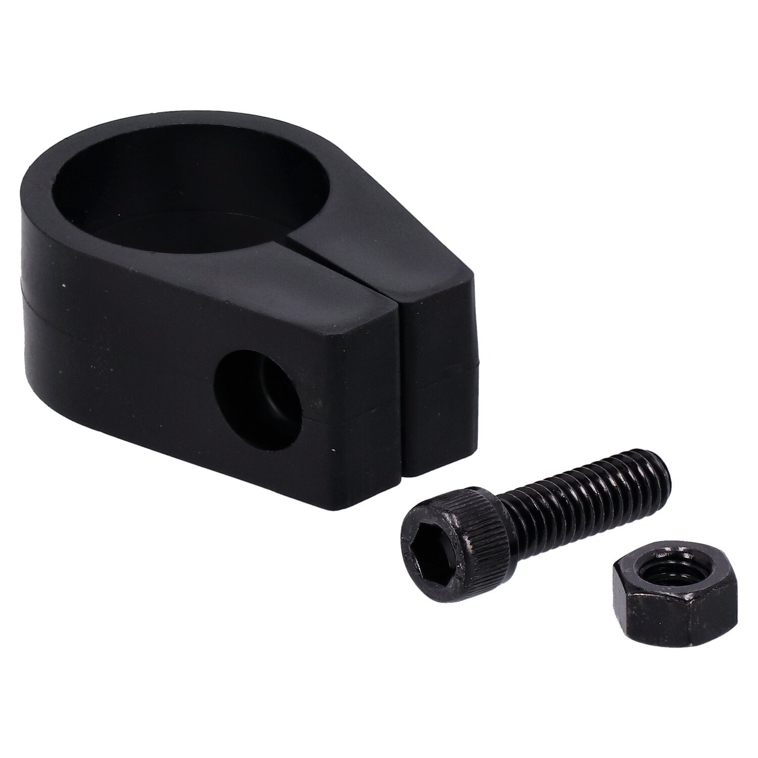 Jagg, universal oil cooler clamp. 1-3/8, Black
