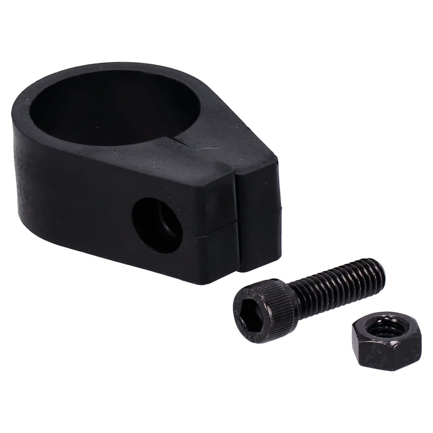 Jagg, universal oil cooler clamp. 1-1/4, Black