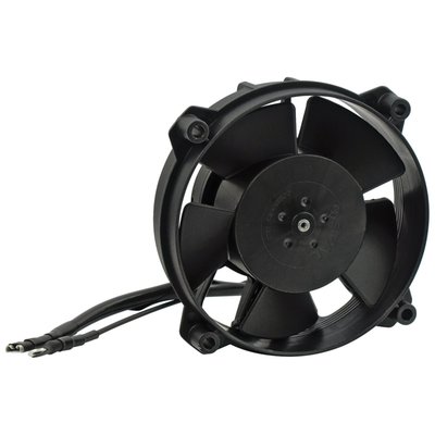 4" (10.2cm) diameter. 
Pull through system. 
Direct replacement for Jagg fan assisted oil cooler kits. 
Also perfect for many custom applications. 
Note: For optional Jagg miniature fan switch see 970705 for 180 °F (82.2 °C) switch or 970763 for 190 °F (87.8 °C) switch. 