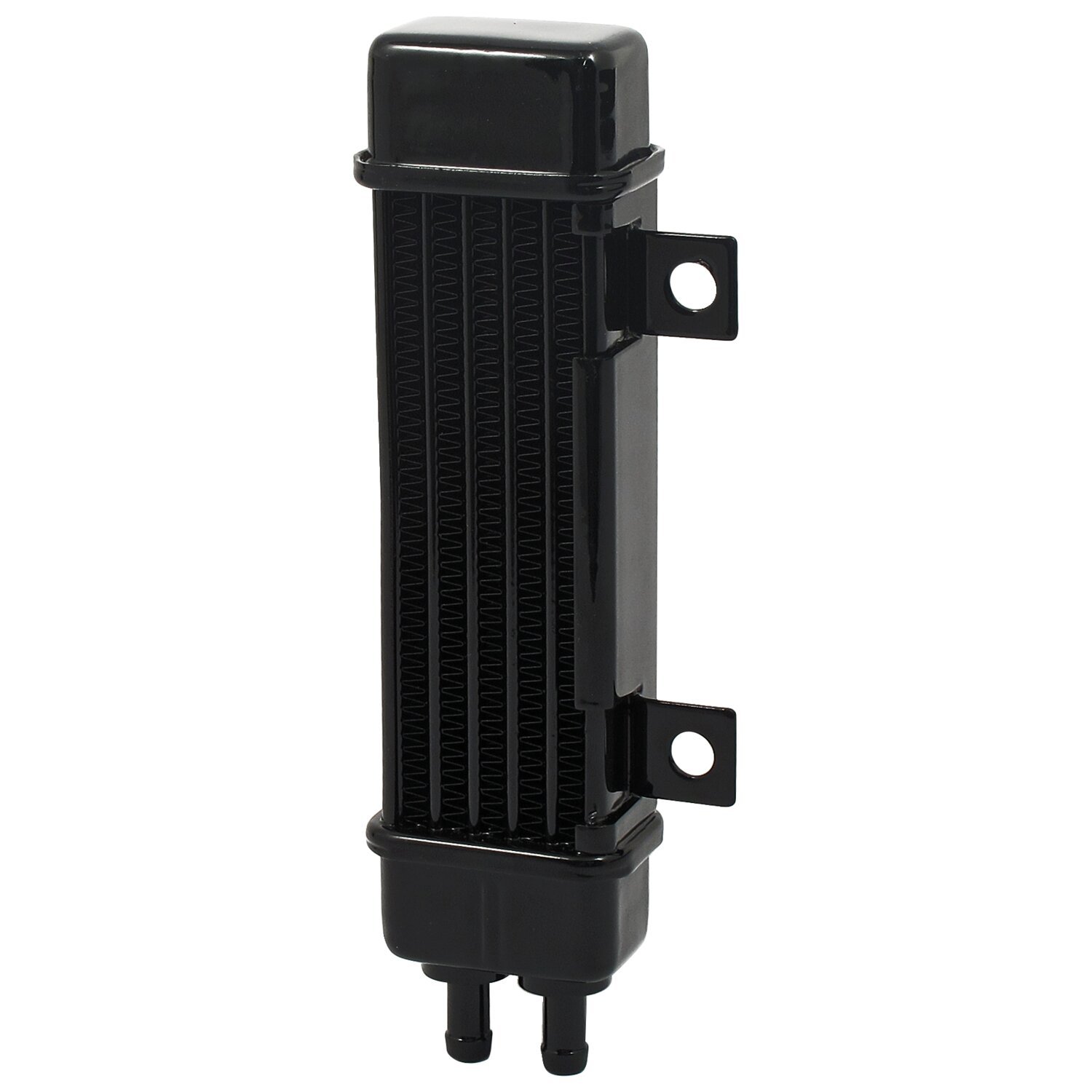 Jagg, oil cooler kit. Vertical mount, 6 row, Slimline, Black