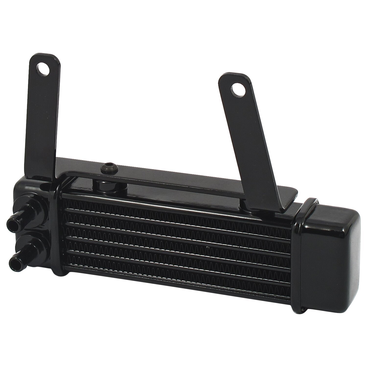 Jagg, oil cooler kit. Low mount - Horizontal - 6 row, Black