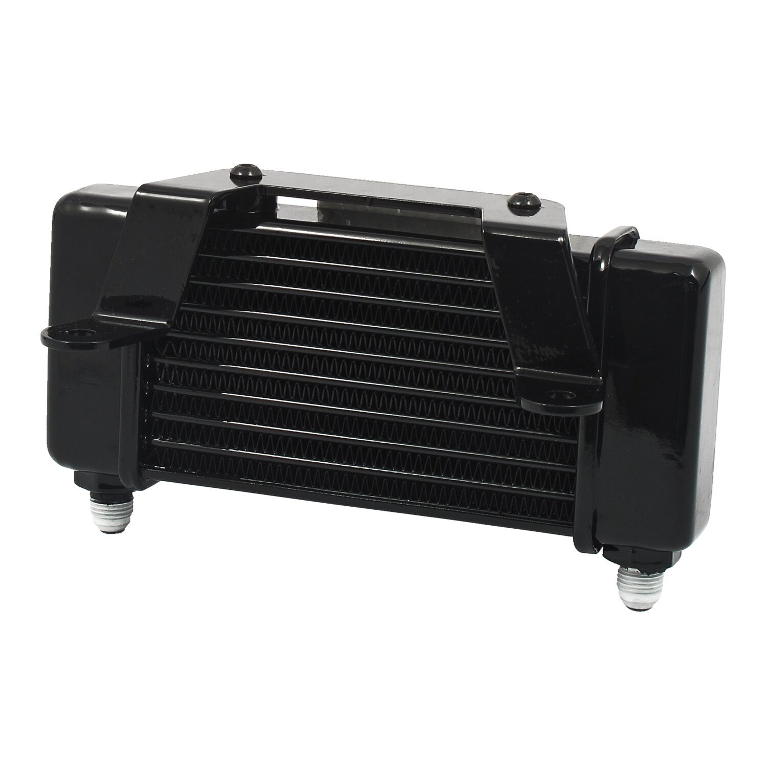 Jagg, oil cooler kit. Low mount - Horizontal - 10 row, Black
