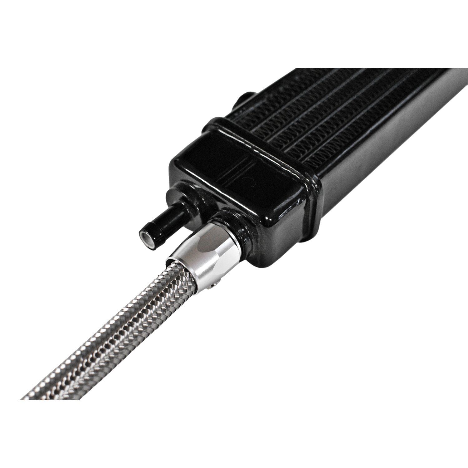 Jagg, braided 3/8" oil hose upgrade kit, Silver