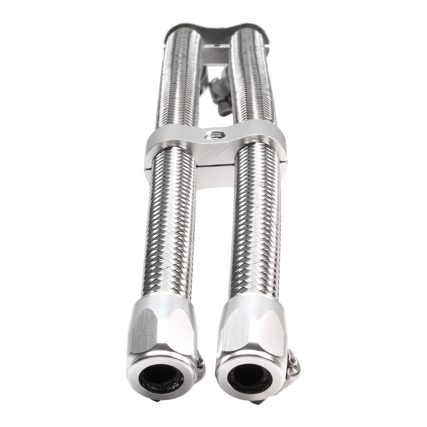 Jagg, braided 3/8" oil hose upgrade kit. Silver