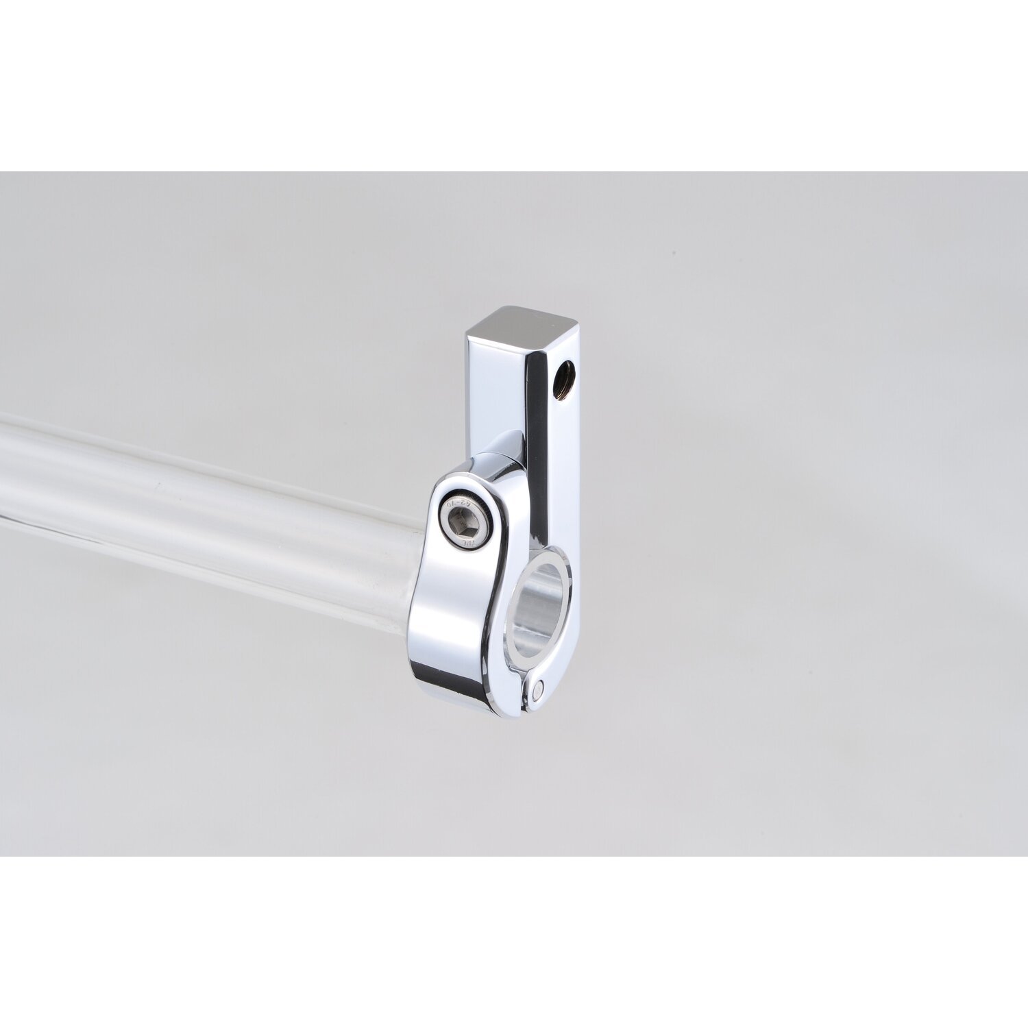 Daytona, universal bracket. Side-mount. 7/8" ID. M10 thread, Silver, Chrome