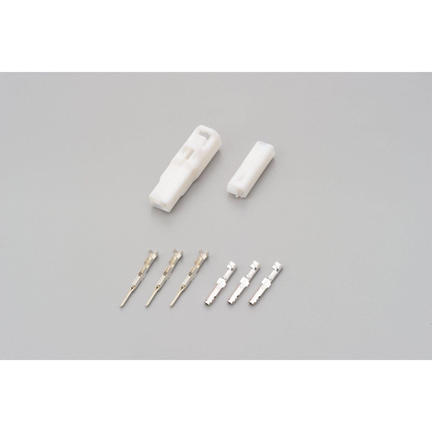 Connector set for turn signal - 3 pole, White