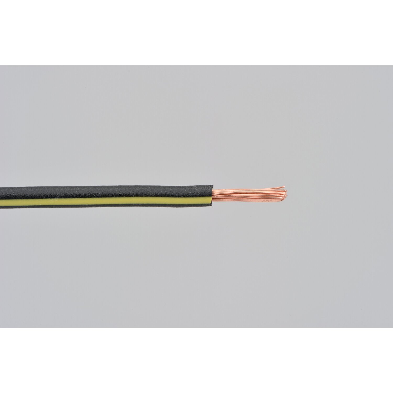 Electrical wire. 2 meter 0.75sq, Black, yellow