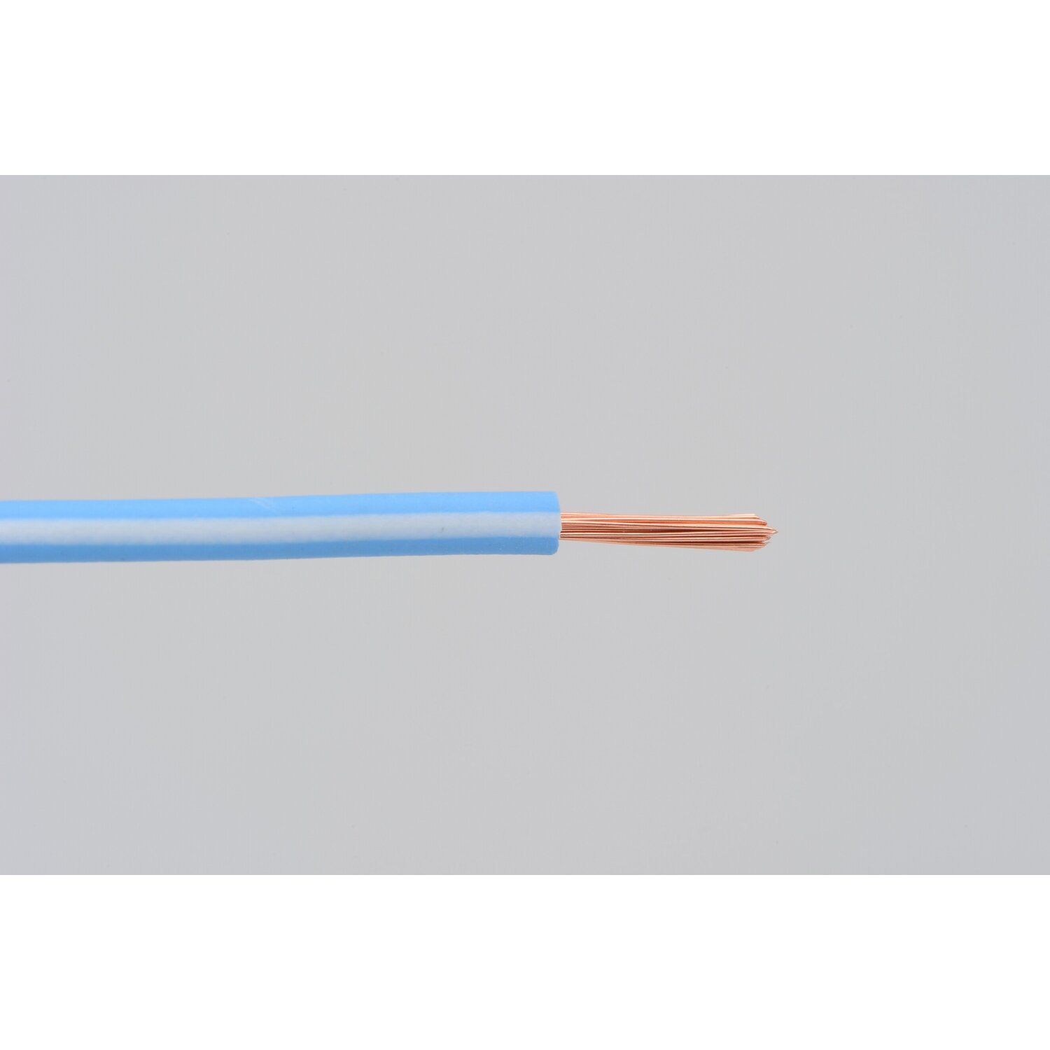 Electrical wire. 2 meter 0.75sq, light blue, white