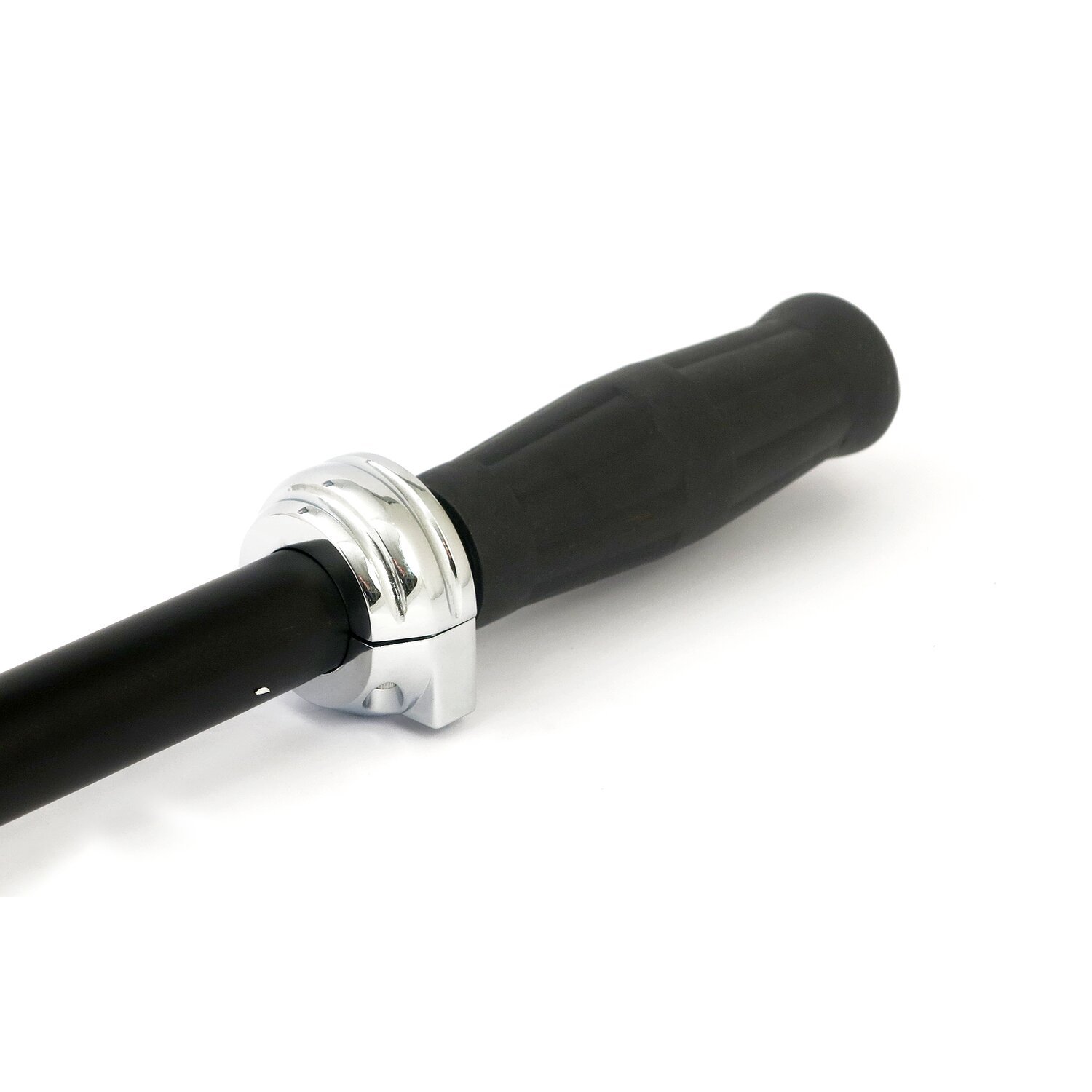 Custom throttle clamp, dual cable, Chrome