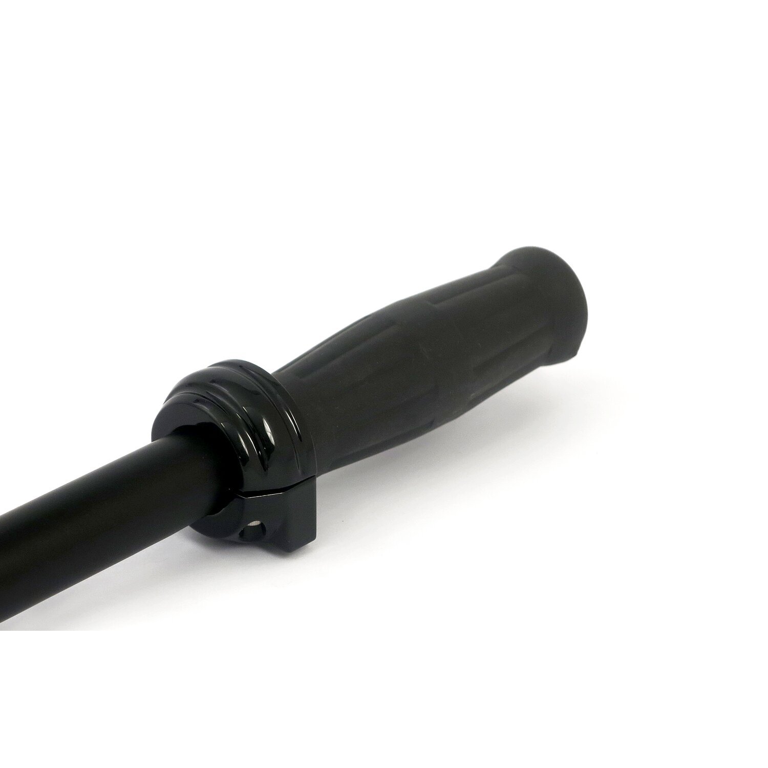 Custom throttle clamp, dual cable, Black, Gloss