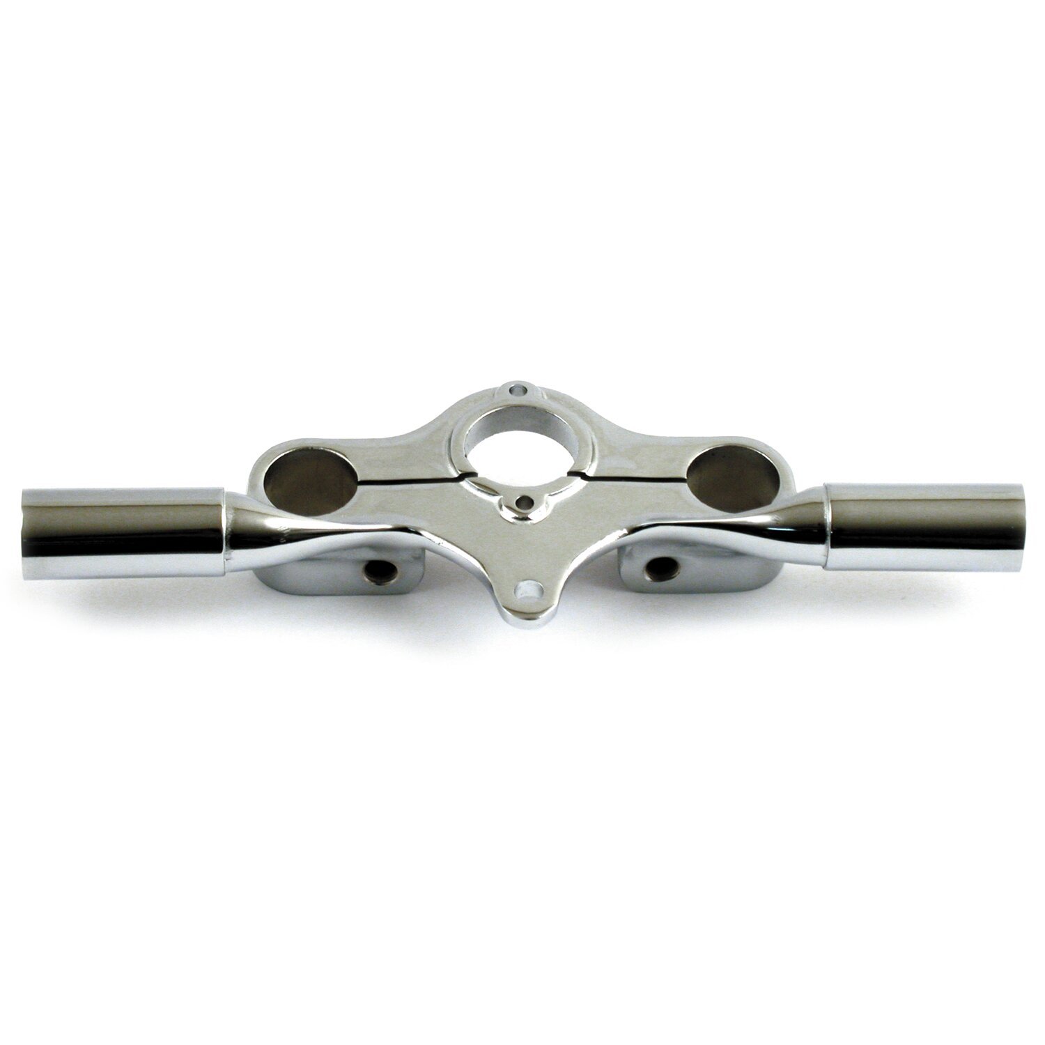 Handlebar center part for Dog Bone risers. Negative offset, Chrome