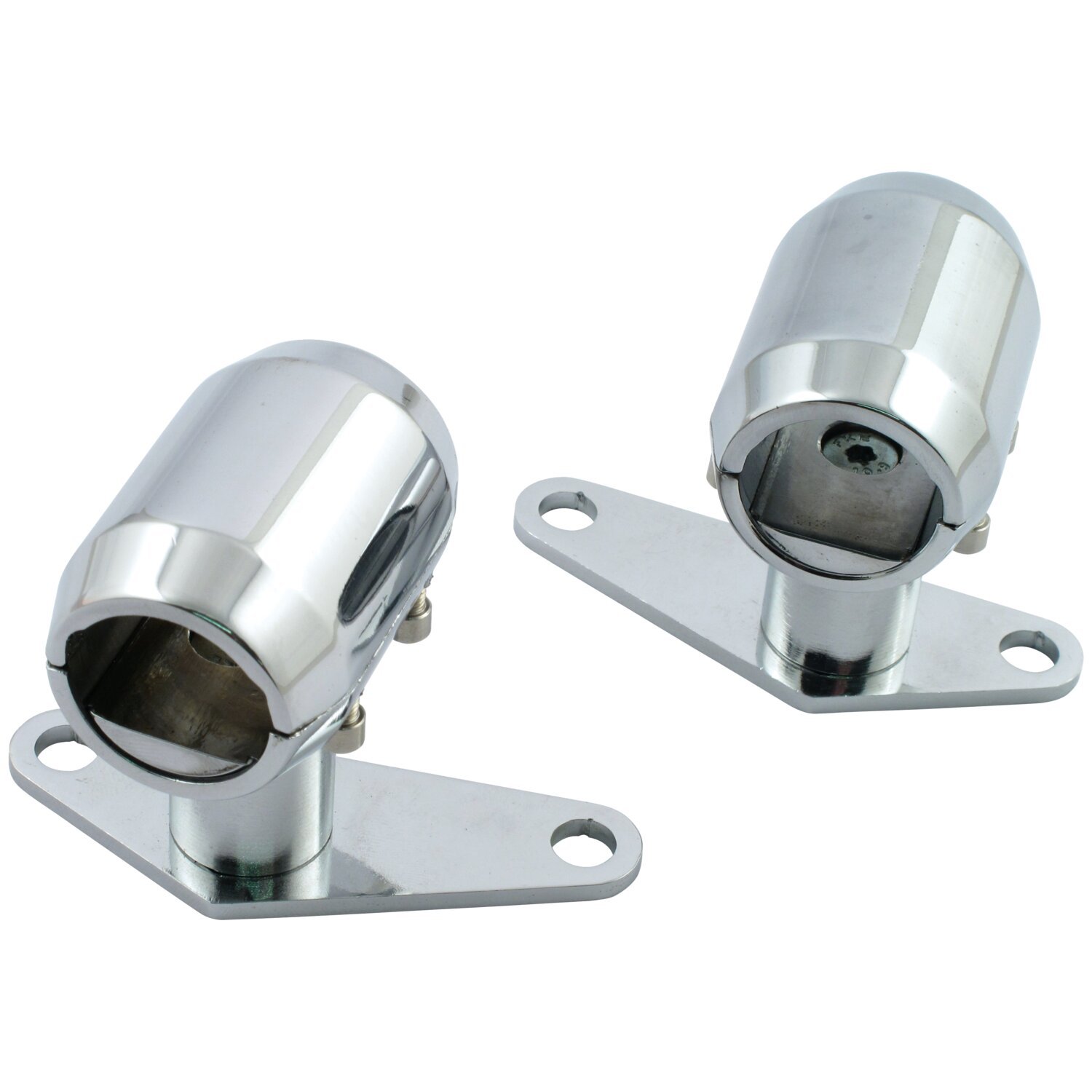 Springer custom fender mount set. .950" I.D, Chrome