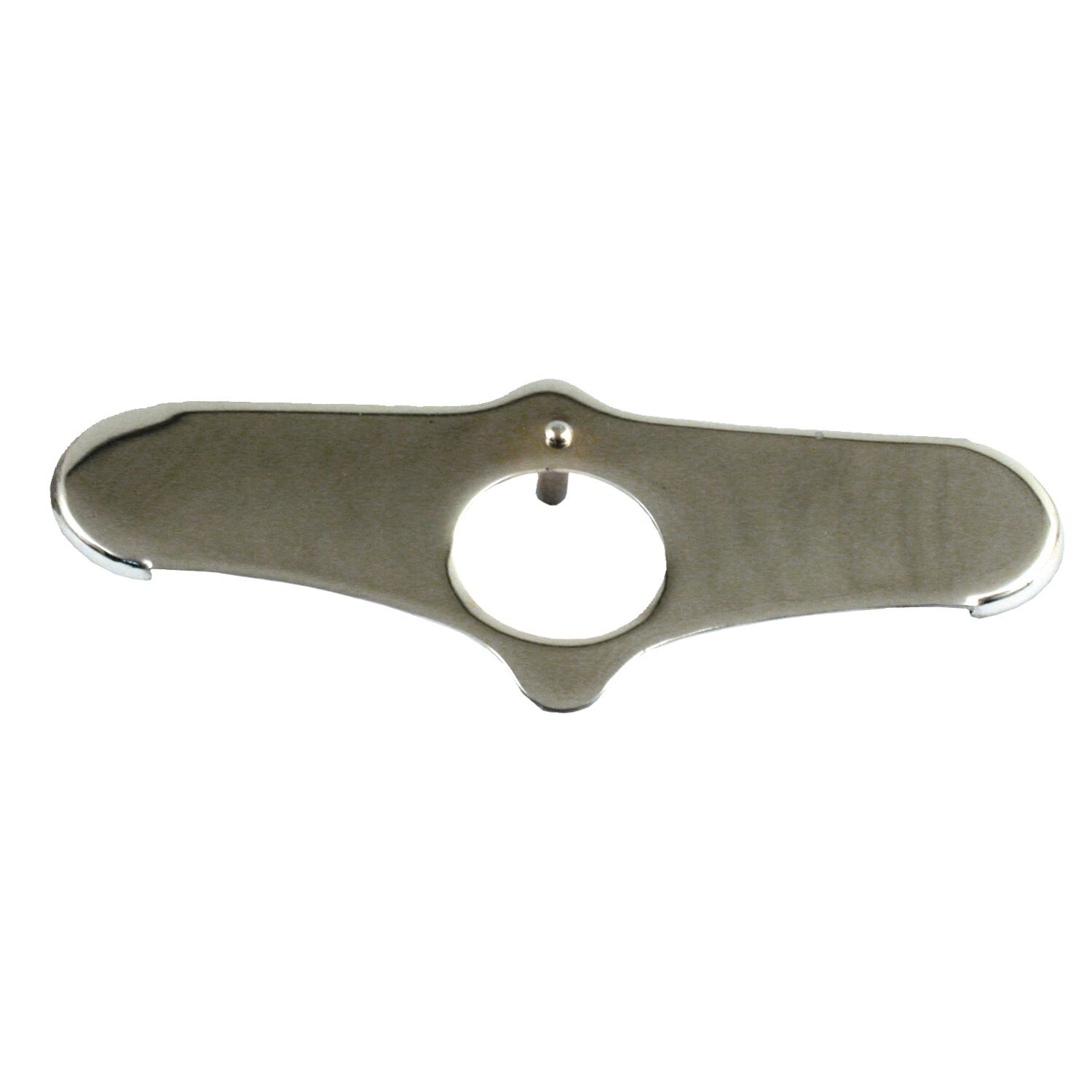 Lockplate, negative offset Springer fork stem nut, Chrome