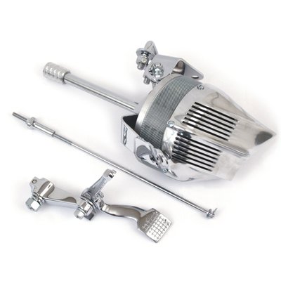 Early style reproduction mechanical siren. 
Aluminum aero cover. 
Foot pedal operated by pushing the siren driveshaft to the tire. 
Sounds similar to the early warning air-raid attack sirens in World War II. 
If you've never heard one of these before, you're in for a howlin' surprise! 
Siren comes complete as shown. 
Weight 5.3kg. 