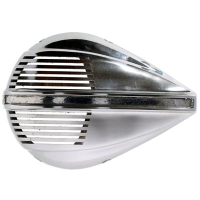 Polished aluminum. Custom non-OEM style cover