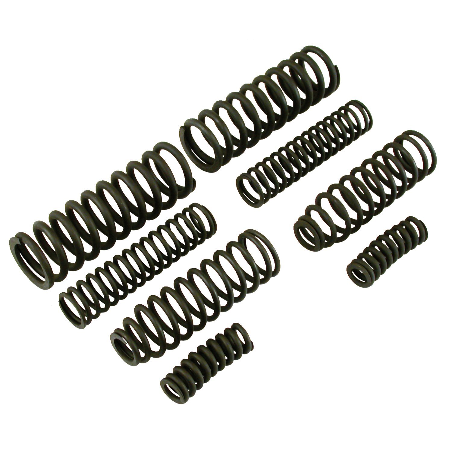 Heavy Duty 8-spring set for early Springer forks. Black Par, Matte