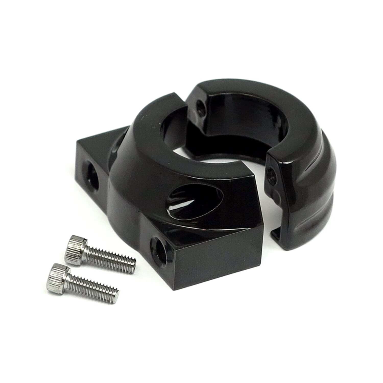 Custom throttle clamp, Black, Gloss