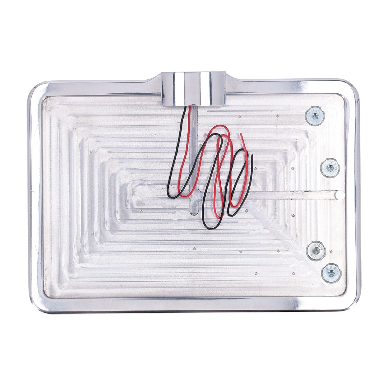 CPV, 'slide-in' license plate bracket. Side mount, Polished
