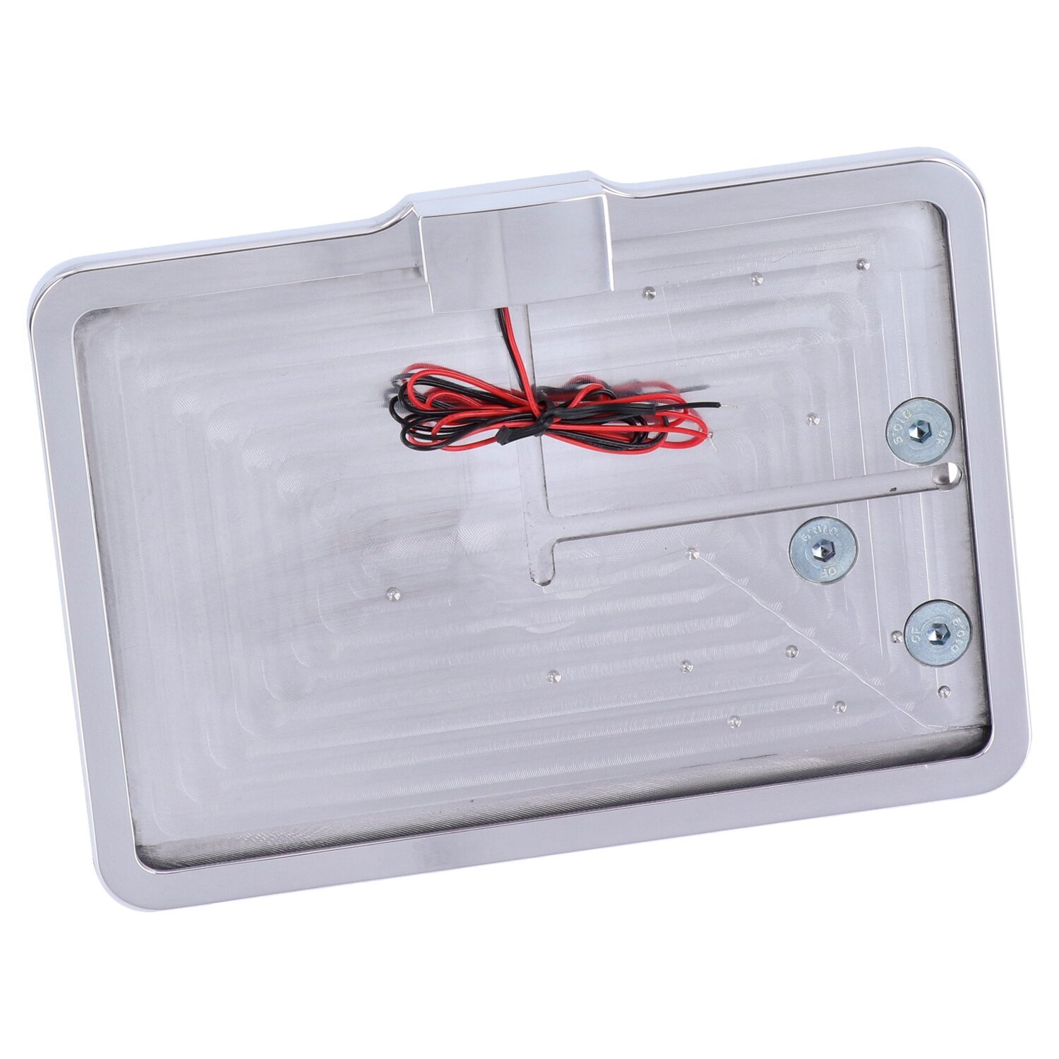 CPV, 'slide-in' license plate bracket. Side mount, Polished