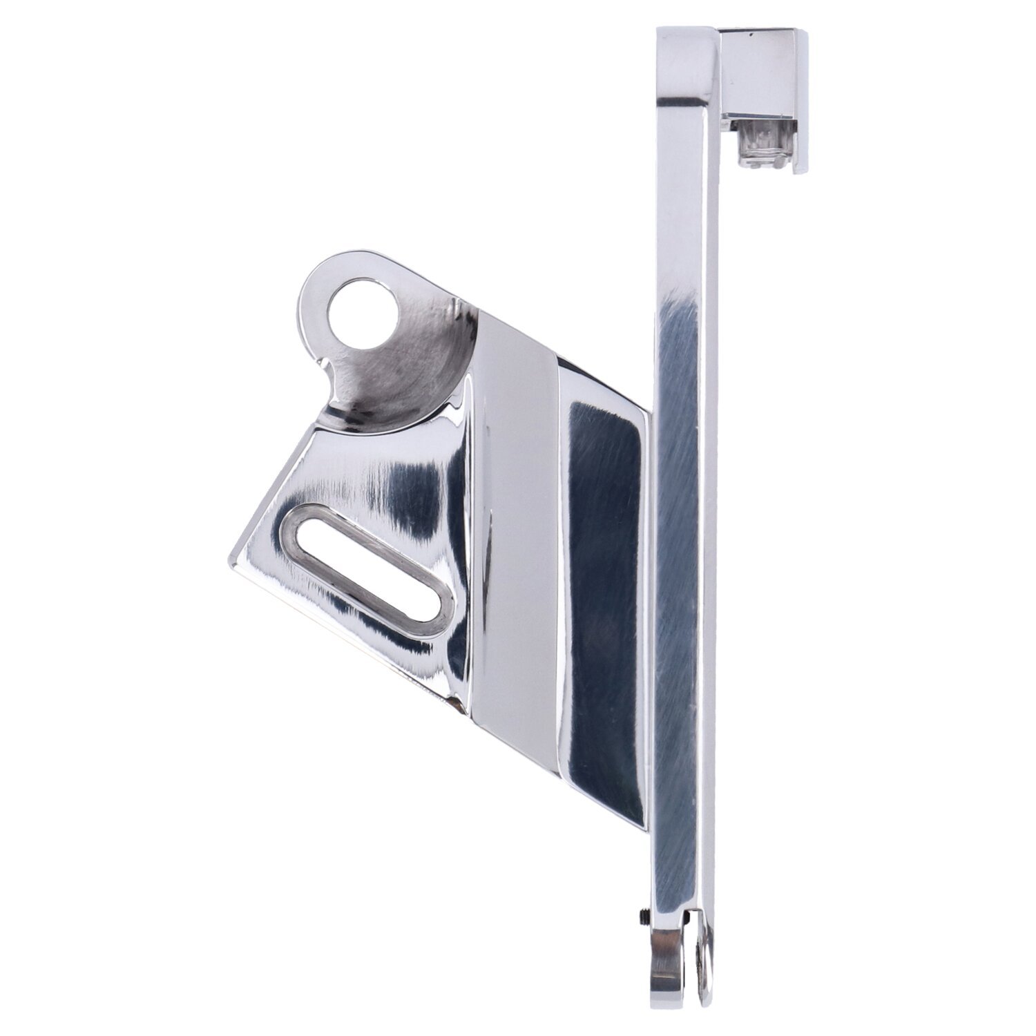 CPV, 'slide-in' license plate bracket. Side mount, Polished