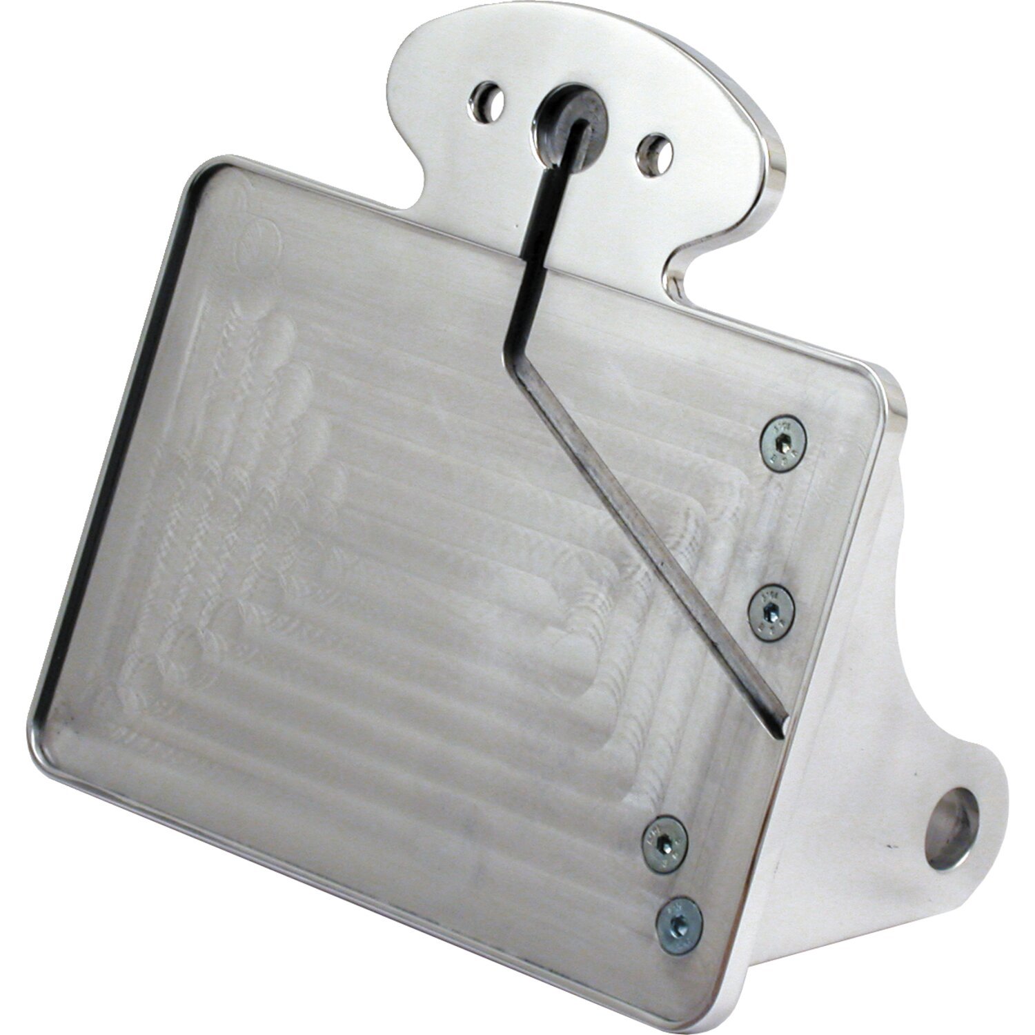 Cpv license plate bracket kit, Unpainted, Polished