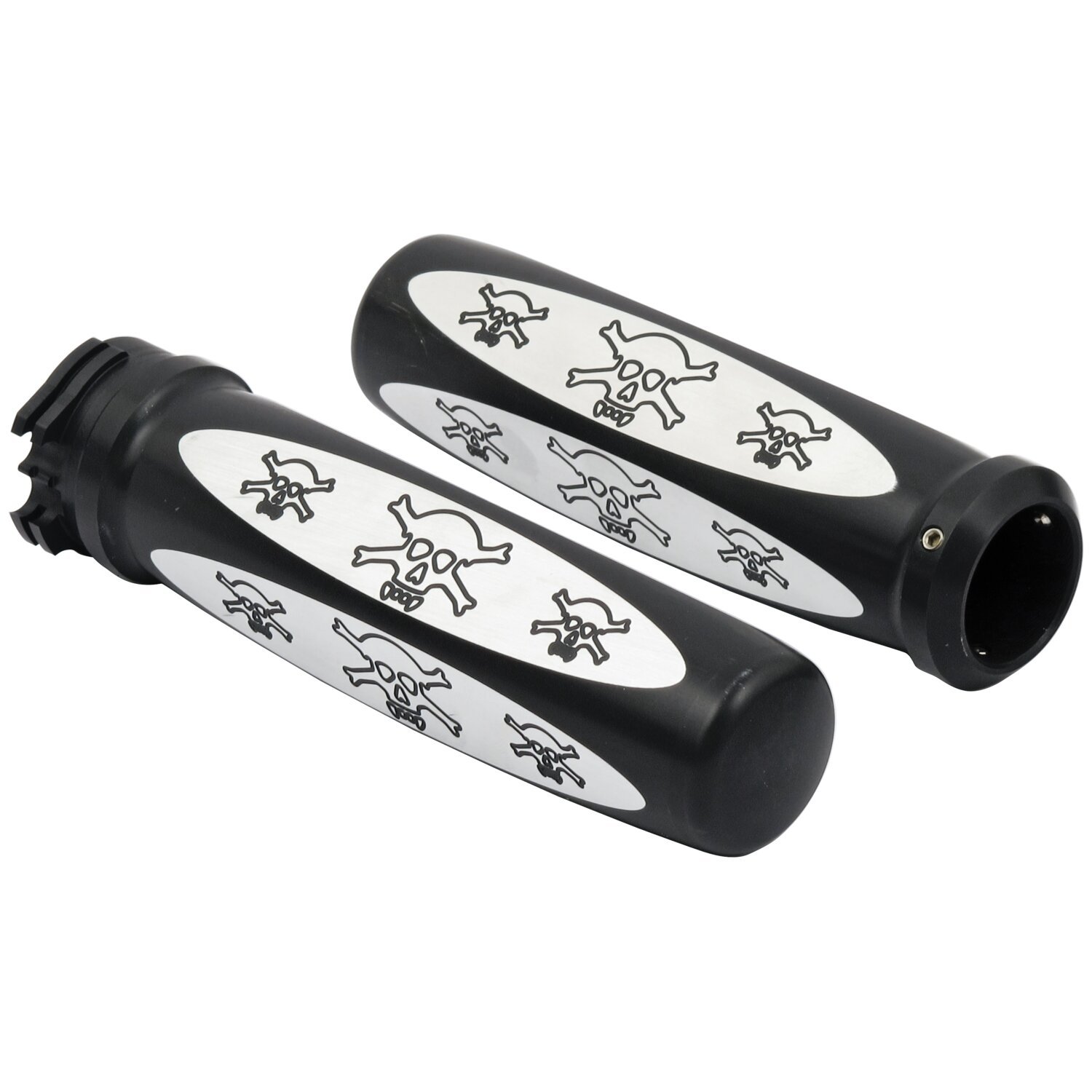 CPV, Skull handlebar grip set, Black, Contrast Cut