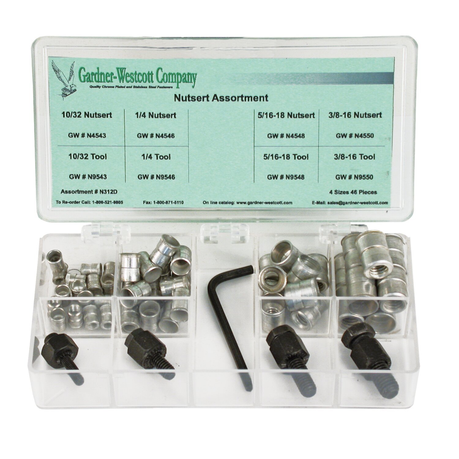 Complete nutsert kit, usa threads